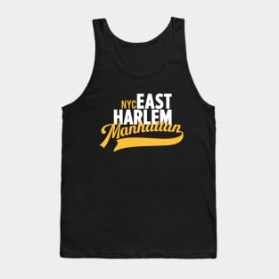 East Harlem Manhattan Minimal Typo Art - T-Shirt & Apparel Design Tank Top